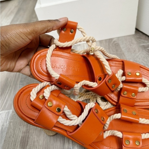 Ulla Johnson Elvie Rope High Heel in Red Clay - Picture 4 of 7